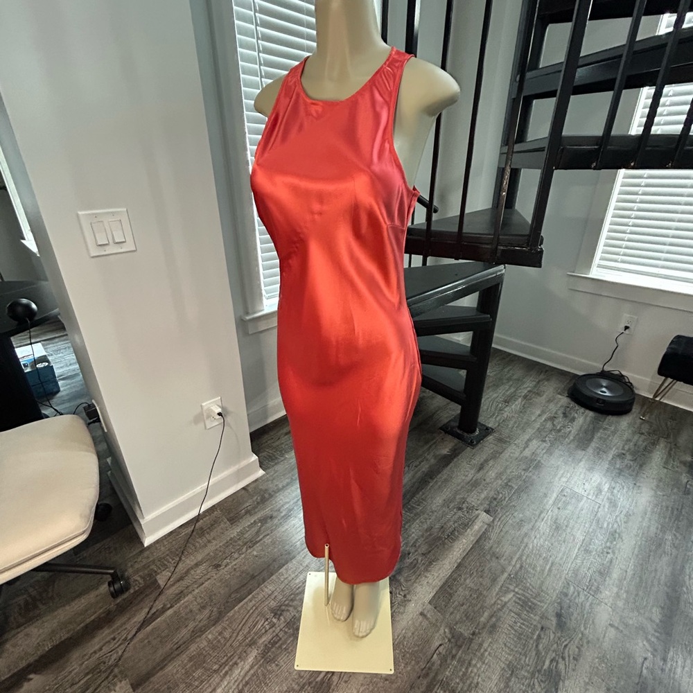 Steve Madden Vibrant Coral Maxi Dress Size 8